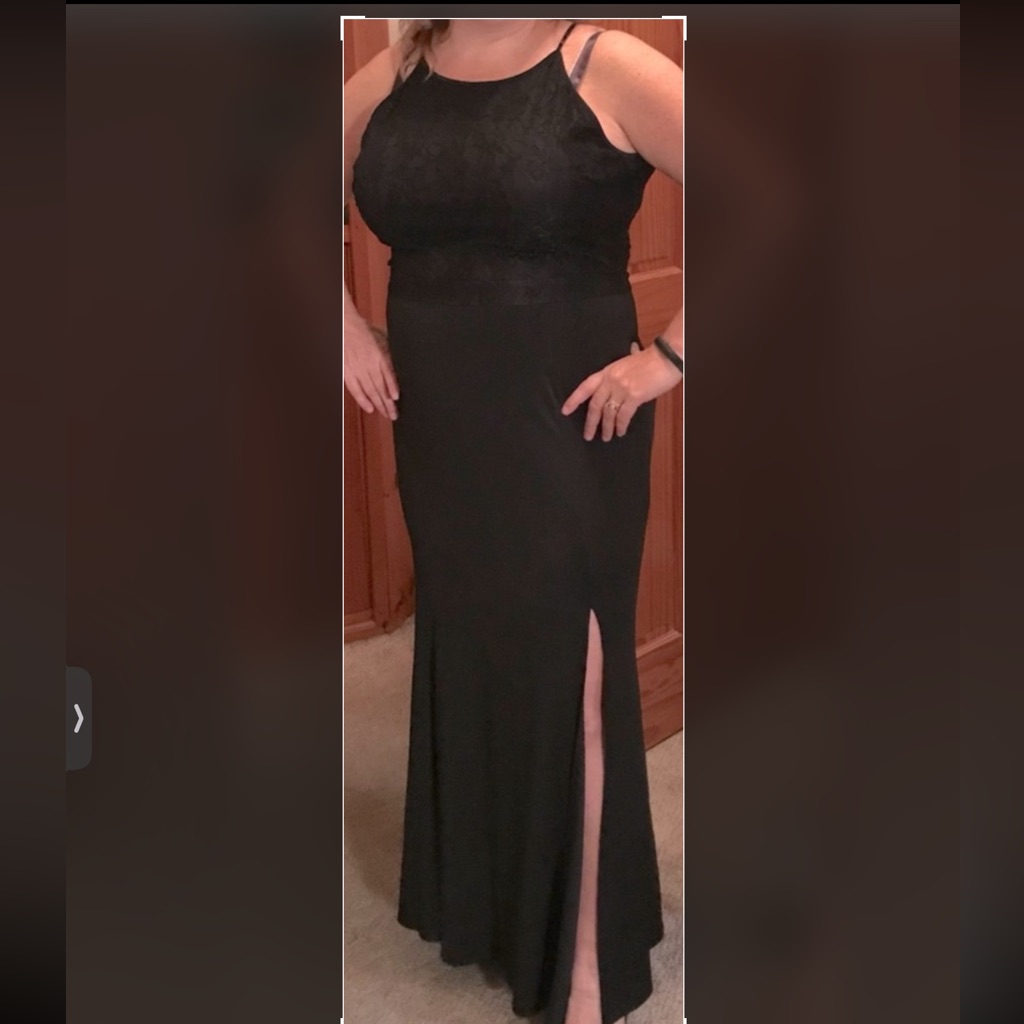 Elegant Black Lace Evening Wedding Dress Xxl